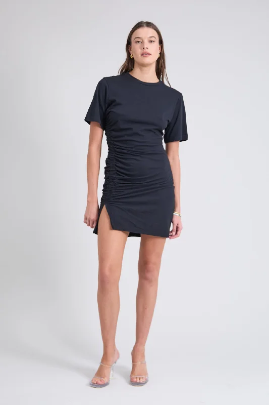 Deal Frenzy COLMAR ORGANIC COTTON MINI DRESS | BLACK