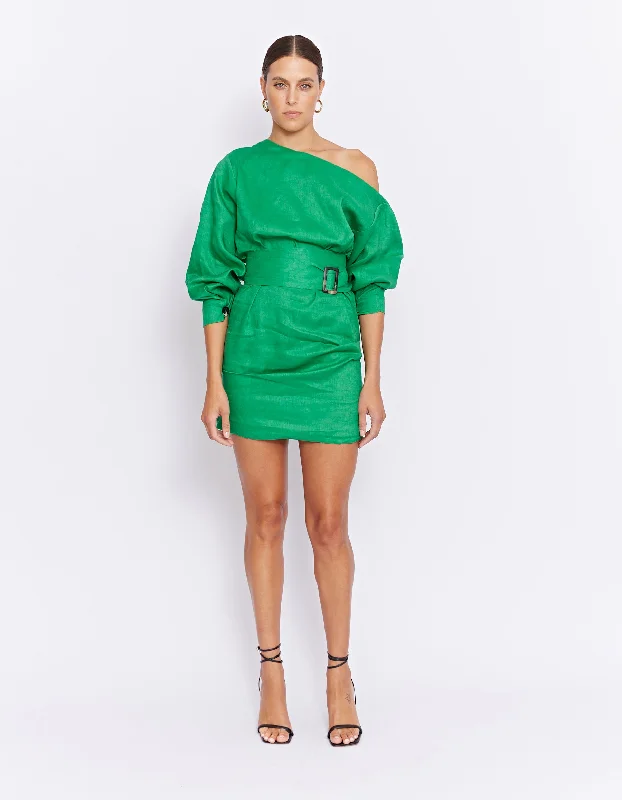 Special Price ECHO LINEN DRESS | GREEN