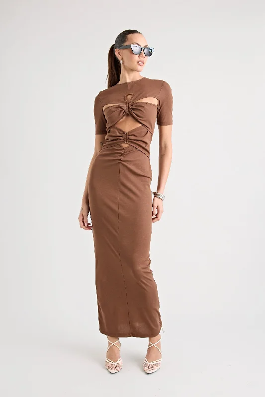 Seasonal Sale FLORENCE DRESS | CHOCOLATE