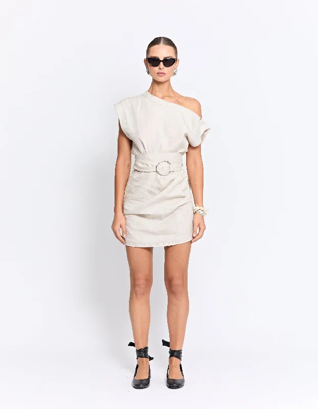 Hurry In THE VITO MINI DRESS | NATURAL