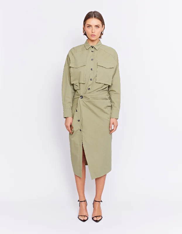 New Markdowns FORBES TWIST DRESS | PISTACHIO