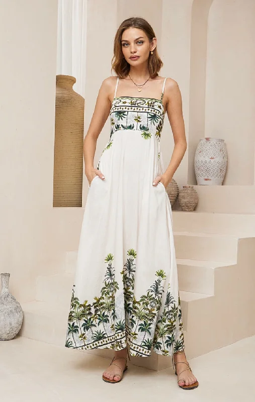 Price Break Palm Tree Maxi Dress