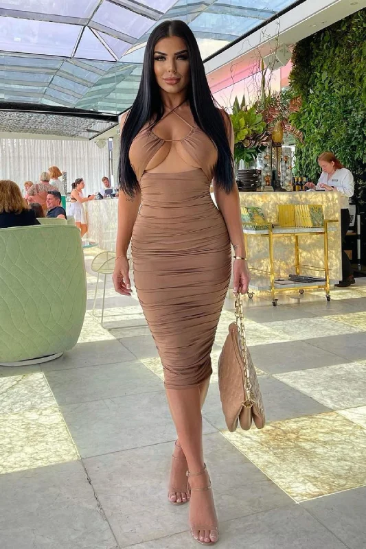Lowest Price Gia Midi Dress - Brown