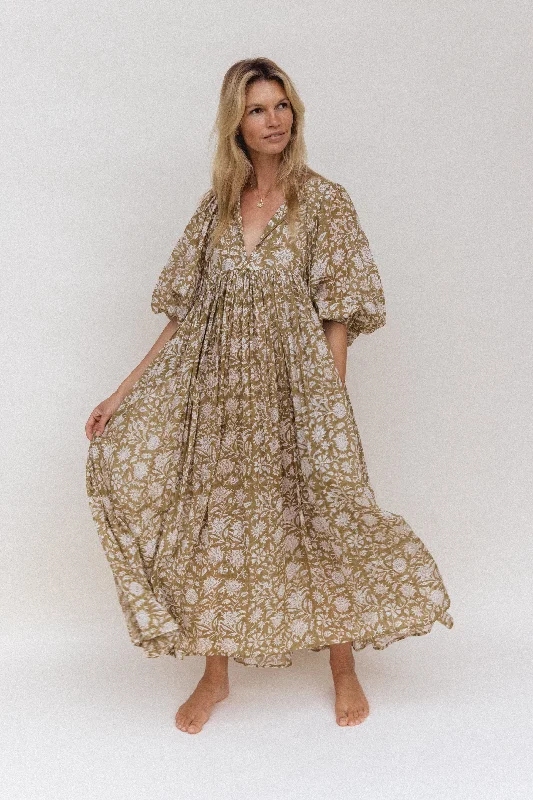 Limited Availability Kyra Maxi Dress ~ Olive