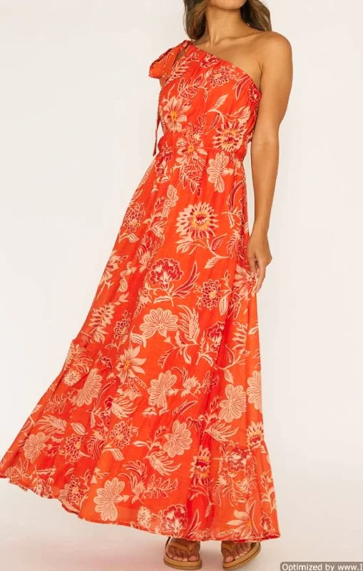 Can't Be Beat Barcelona One Shoulder Maxi Dress