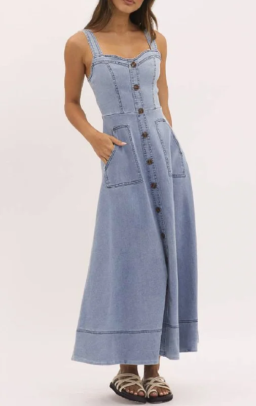 The Best Prices Paris Light Denim Maxi Dress