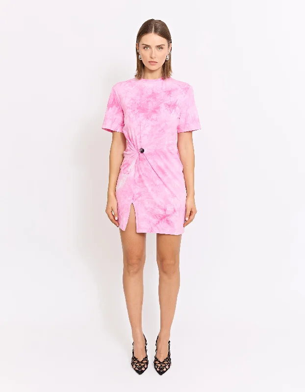 Final Clearance CASPIAN MINI TWIST DRESS | PINK