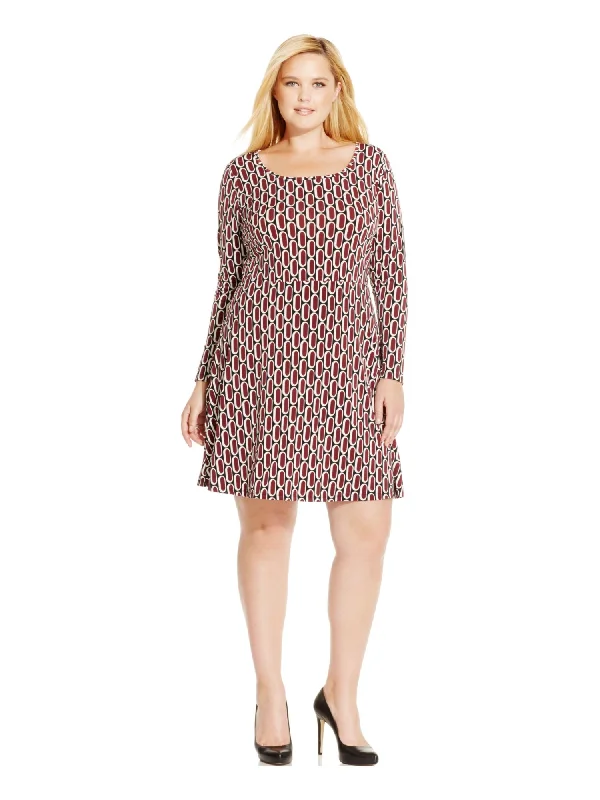 Hot Deal MICHAEL KORS Womens Black Zippered Unlined Printed Long Sleeve Scoop Neck Above The Knee A-Line Dress Hot Deal MICHAEL KORS Womens Black Zippered Unlined Printed Long Sleeve Scoop Neck Above The Knee A-Line Dress