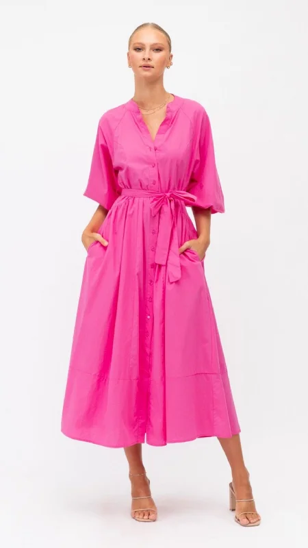 Loyalty Reward Millan Hot Pink Maxi Dress