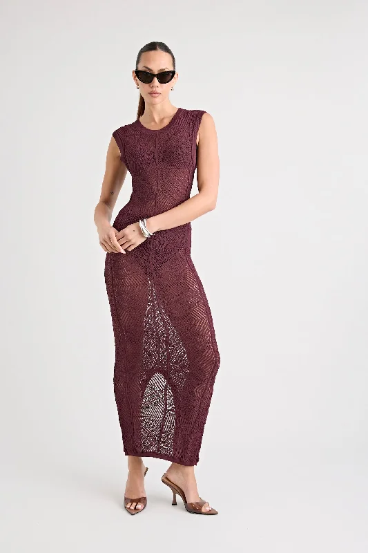 Major Savings RENOIR KNIT DRESS | MERLOT