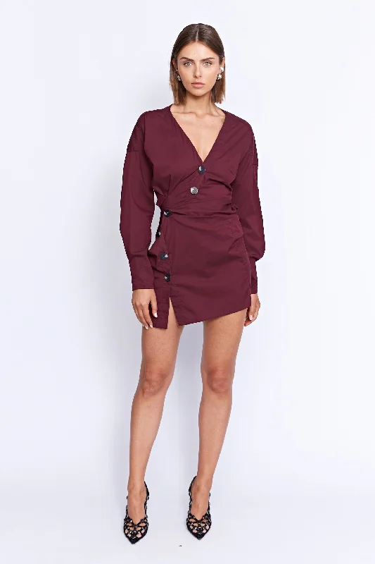 Can't Miss LAUTREC TWIST DRESS | WINE