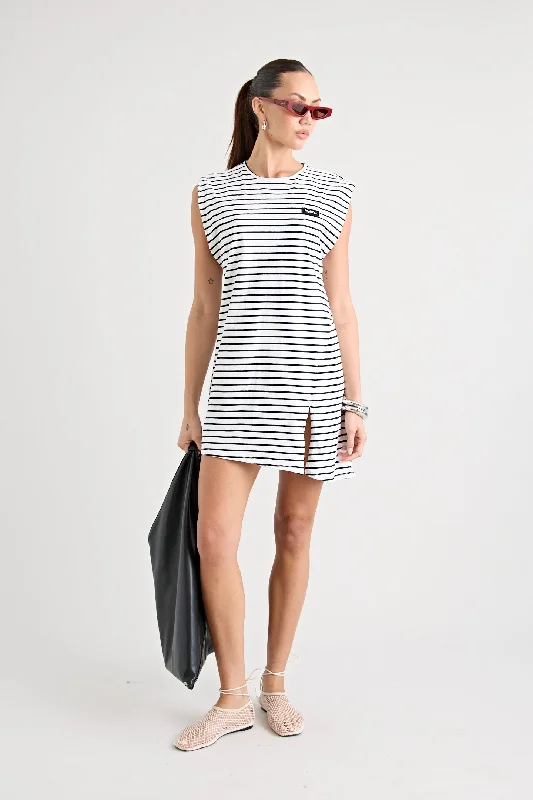 Shop and Save SORRENTINO DRESS | WHITE/BLACK
