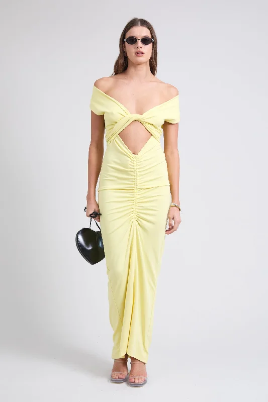 Super Sale PFEIFFER x GIRLS WITH GEMS EXCLUSIVE | RAMOS DRESS | LEMON