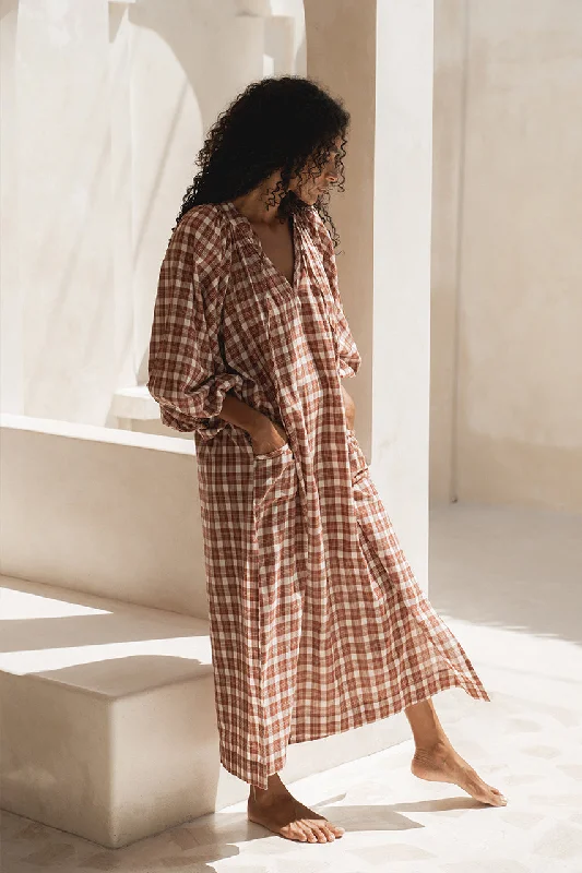 Special Buy Poet Maxi Dress ~ Red Clay