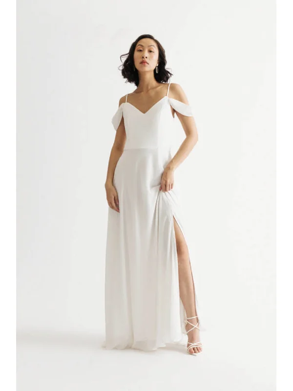 Savings Event SPEECHLESS Womens Ivory Slitted Zippered Draped Sleeves Lace-up Back Spaghetti Strap Sweetheart Neckline Full-Length Prom Gown Dress Savings Event SPEECHLESS Womens Ivory Slitted Zippered Draped Sleeves Lace-up Back Spaghetti Strap Sweetheart Neckline Full-Length Prom Gown Dress