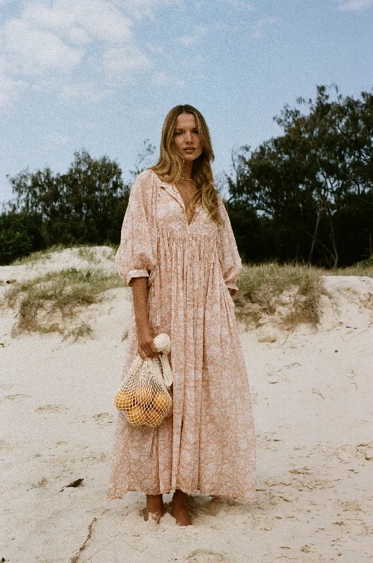 Major Savings Kyra Maxi Dress ~ Apricot Blush