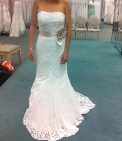 Final Clearance Other Galina Strapless Lace Gown