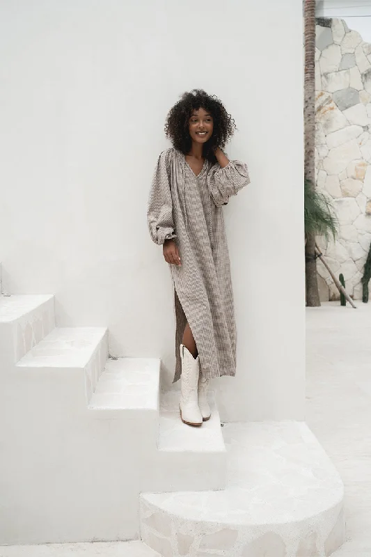 Anniversary Sale Poet Maxi Dress ~ Taupe