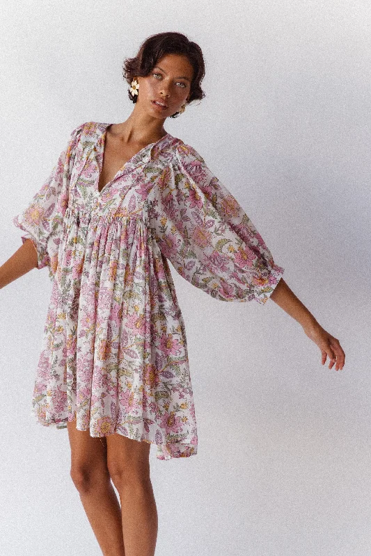 Super Sale Kyra Mini Dress ~ Fuchsia Bloom