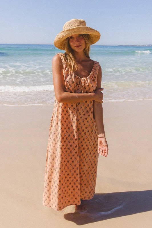 Major Savings Sundress Midi ~ Peach