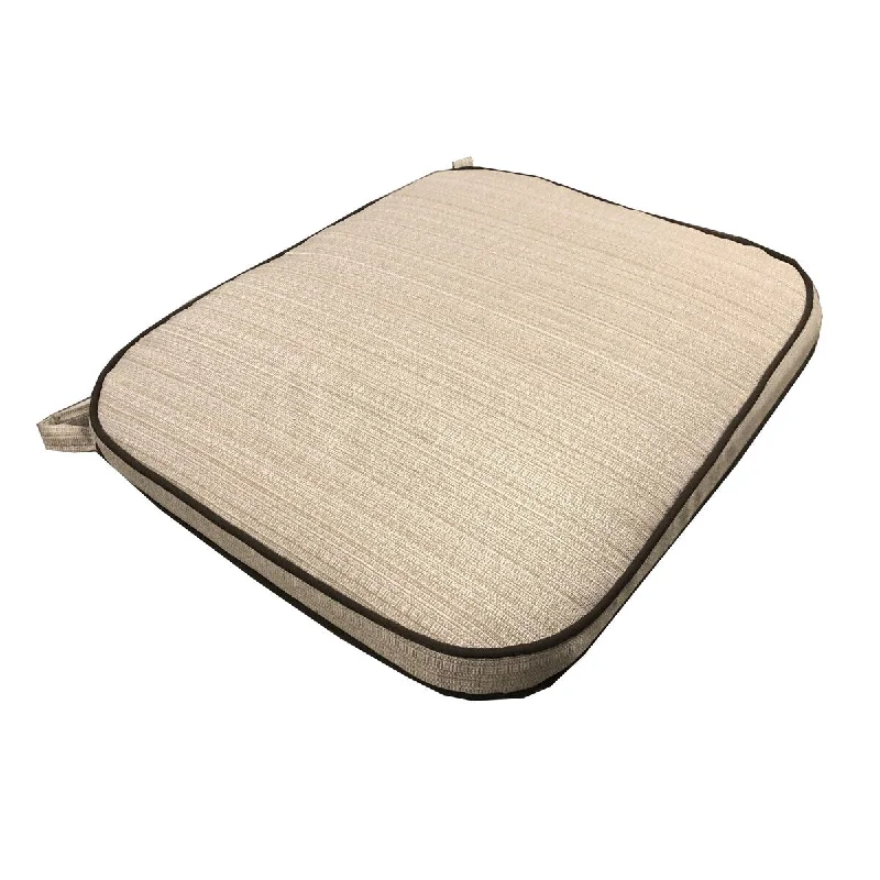 Holiday Sale 16 x 20 Outdoor Patio Dining Chair Cushion in Off-White with Velcro