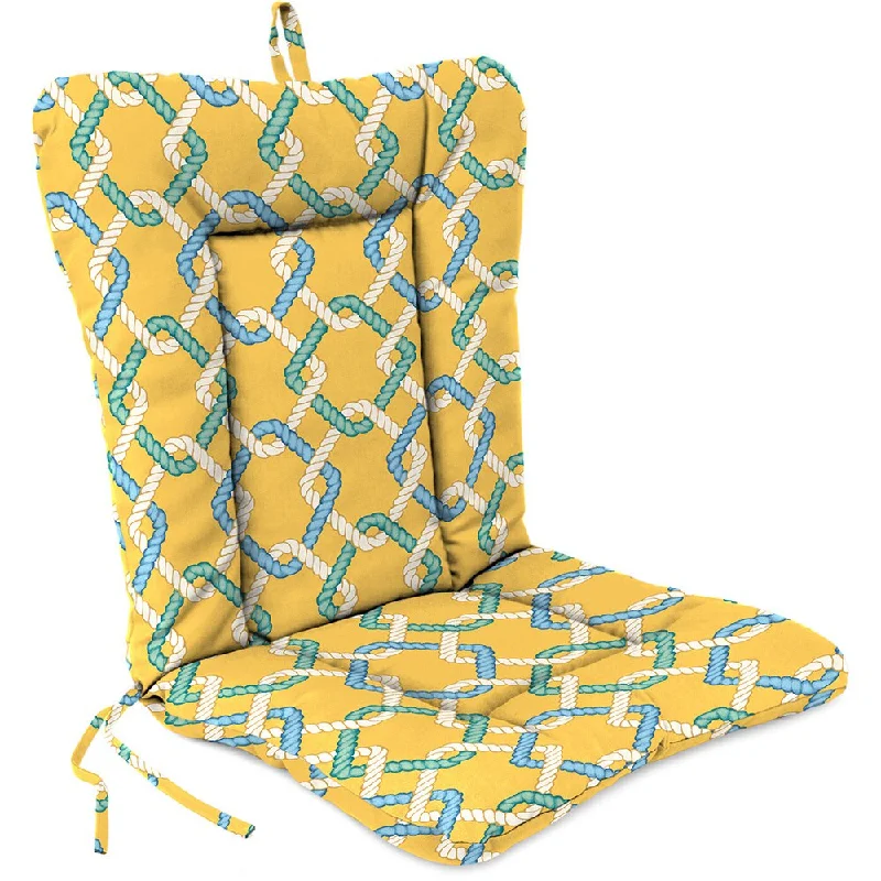 Great Bargains 21" x 38" Yellow Geometric Outdoor Chair Cushion with Ties and Loop - 38'' L x 21'' W x 3.5'' H Great Bargains 21" x 38" Yellow Geometric Outdoor Chair Cushion with Ties and Loop - 38'' L x 21'' W x 3.5'' H