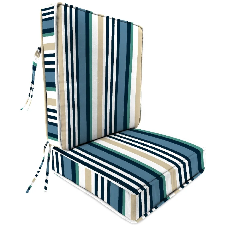 Weekend Deal 22" x 45" Blue Stripe Outdoor Deep Seat Chair Cushion Set with Ties - 45'' L x 22'' W x 4'' H Weekend Deal 22" x 45" Blue Stripe Outdoor Deep Seat Chair Cushion Set with Ties - 45'' L x 22'' W x 4'' H
