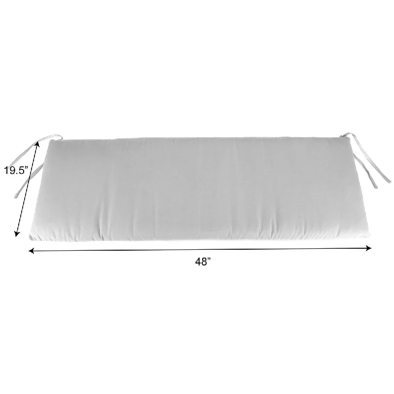 Steals and Deals 48" x 20" Outdoor Bench Cushion with Ties - 19.5'' L x 48'' W x 3'' H Steals and Deals 48" x 20" Outdoor Bench Cushion with Ties - 19.5'' L x 48'' W x 3'' H