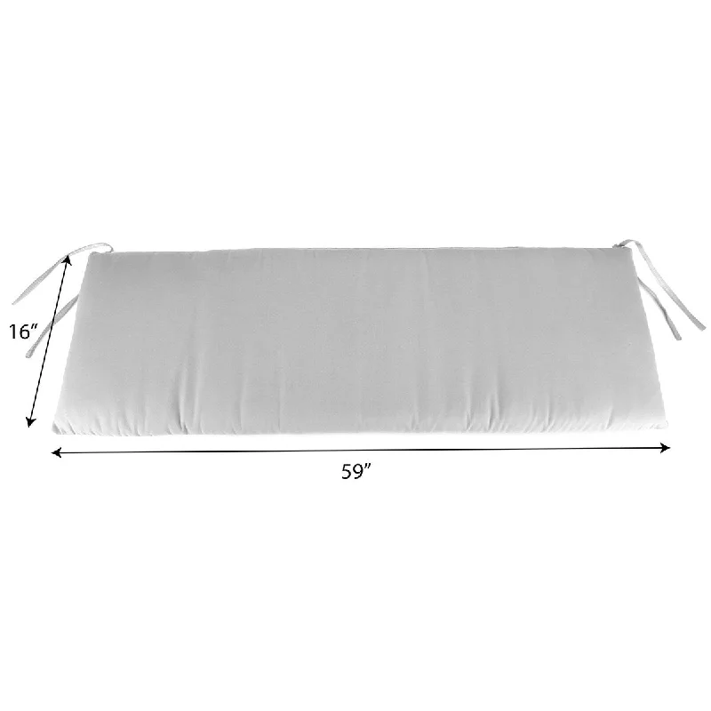 Value Deals 59" x 16" Outdoor Bench Cushion with Ties - 16'' L x 59'' W x 3'' H