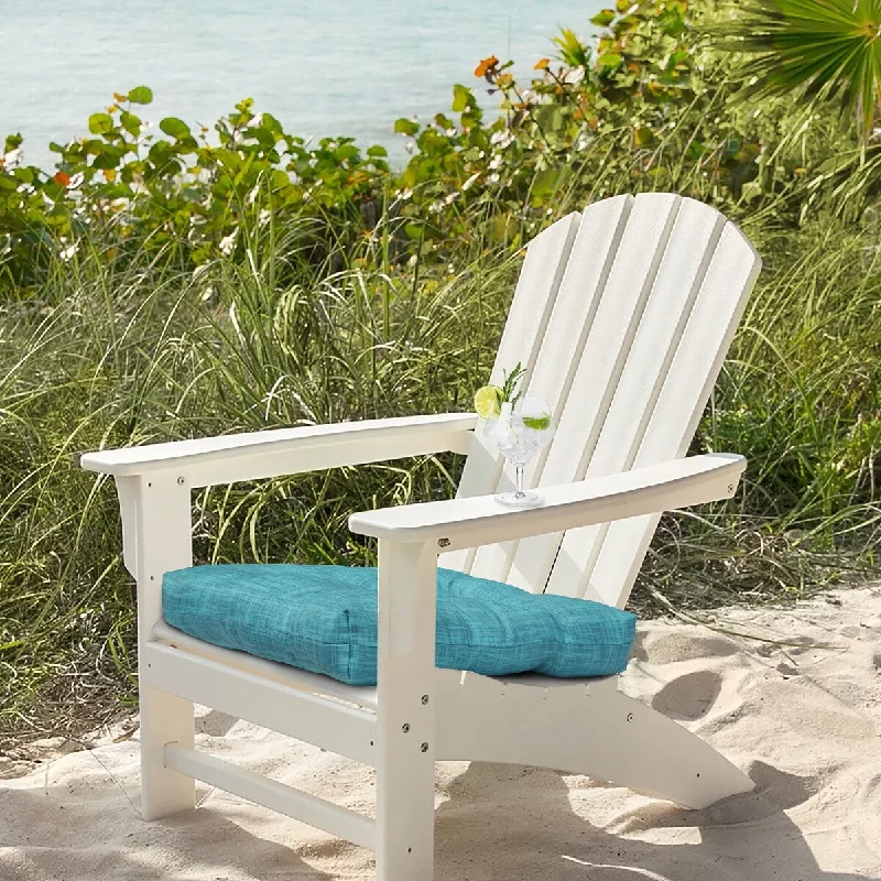 Unbeatable Prices Aqua Textured Print Outdoor Adirondack Chair Cushion 20 x 20 in Aqua - 20" x 20"
