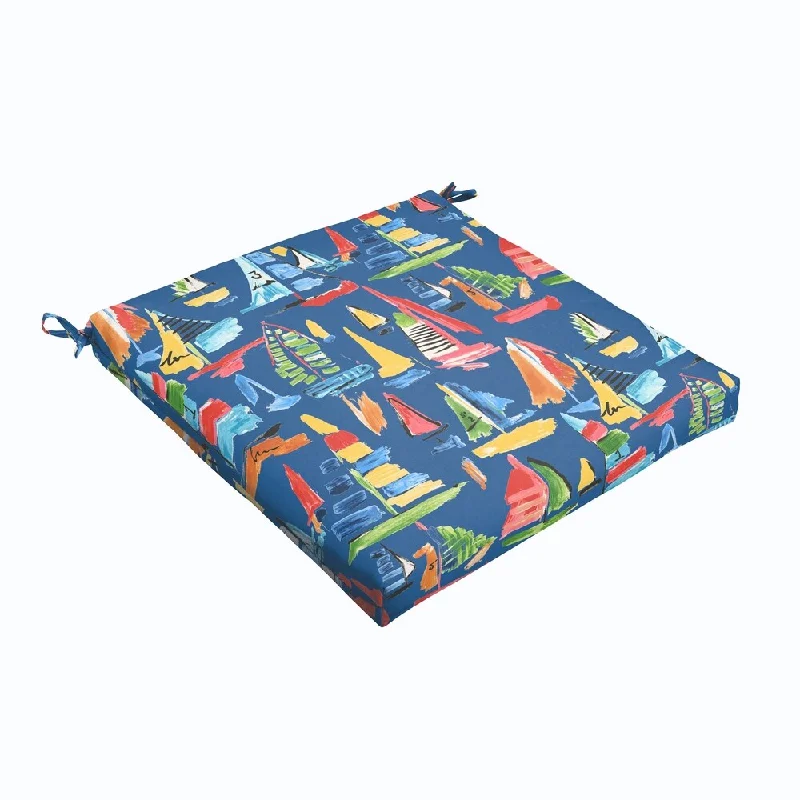 New Markdowns Blue Sailboats 20 x 2.5-inch Chair Cushion - Bristol