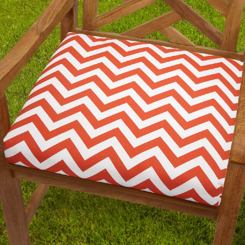 Value Deals Bristol 19-inch Indoor/ Outdoor Chevron Orange Chair Cushion