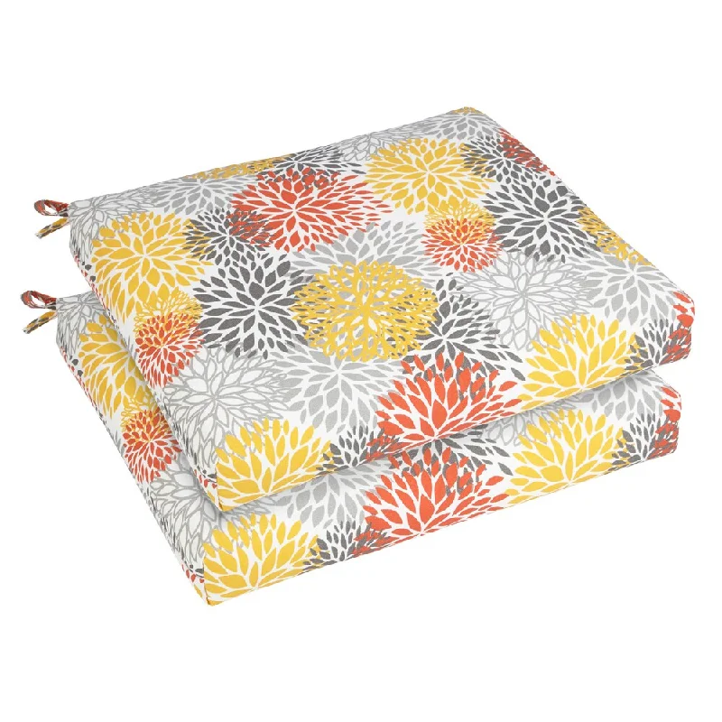 Weekend Deal Bristol 20-inch Indoor/ Outdoor Tango Bloom Chair Cushion Set