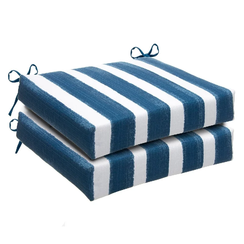 Discount Days Caravan Navy Slab 20" x 20" 2 Pack Seat Cushions