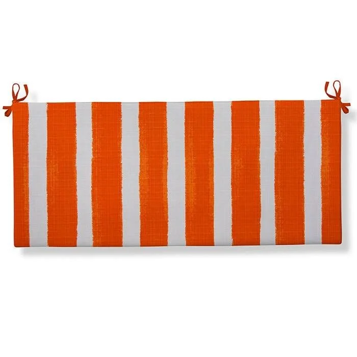 Epic Deals Caravan Orange Bench Cushion With Ties 45 x 18 x 3