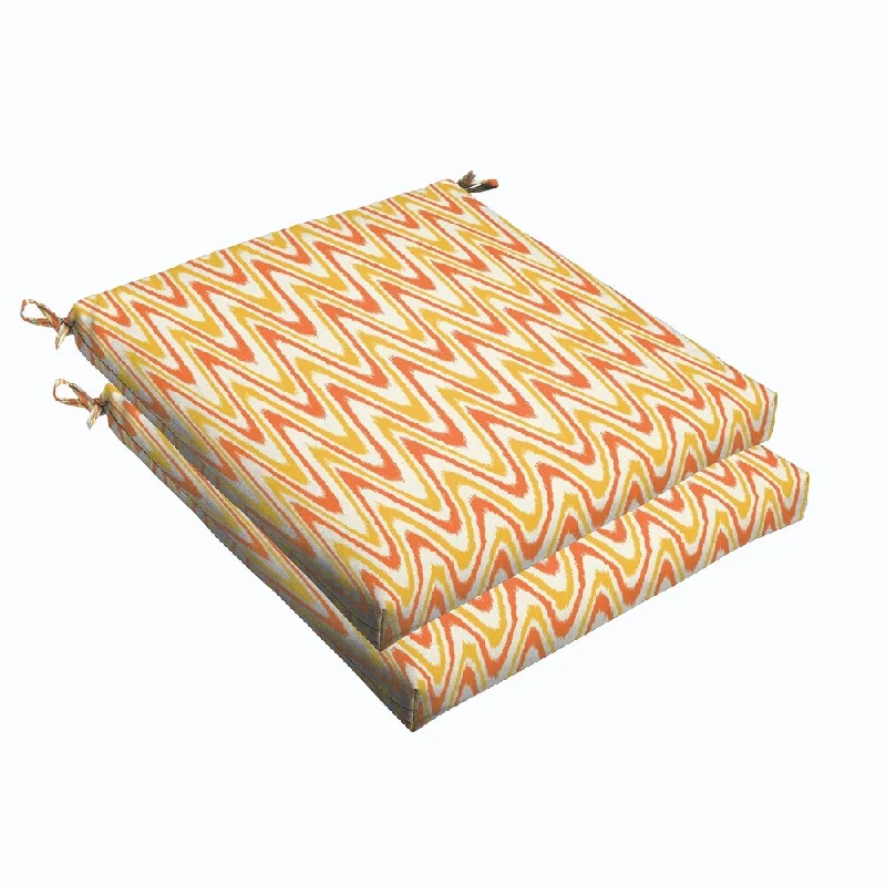 Buy More, Save More Citrus Waves 19 x 2.5-inch Chair Cushion - Bristol (Set of 2)
