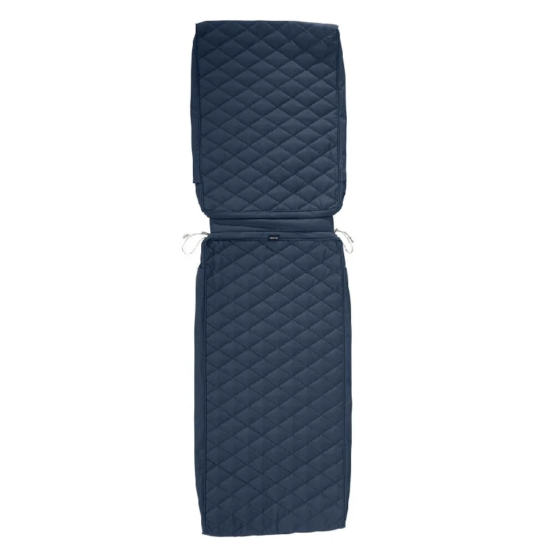 Low Prices Classic Accessories Montlake® FadeSafe® Rectangle Chaise Seat Quilted Lounge Cushion Cover, Navy Low Prices Classic Accessories Montlake® FadeSafe® Rectangle Chaise Seat Quilted Lounge Cushion Cover, Navy
