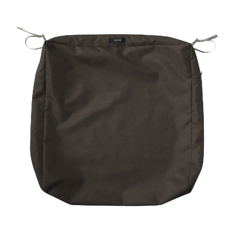 Lowest Price Classic Accessories Ravenna Water-Resistant 25 x 25 x 5 Inch Patio Seat Cushion Slip Cover, Espresso
