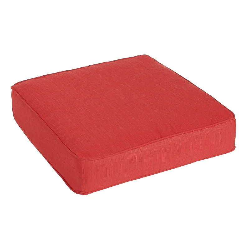 Low Prices Dawson Sunbrella Textured Red Indoor/ Outdoor Dri-Fast Corded Cushion