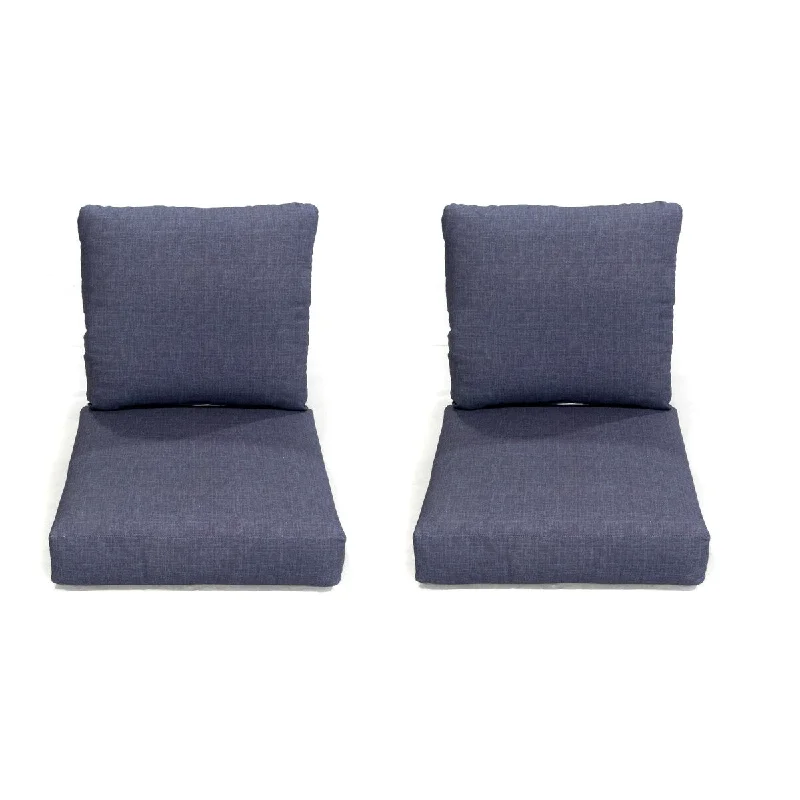 Super Bargain Deep Seating Outdoor Patio Chair Cushions (Set of 2)
