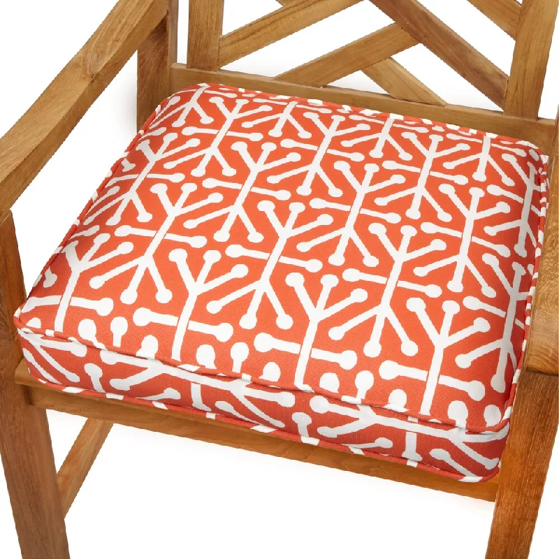 Price Buster Dossett Orange 19-inch Indoor/ Outdoor Corded Chair Cushion