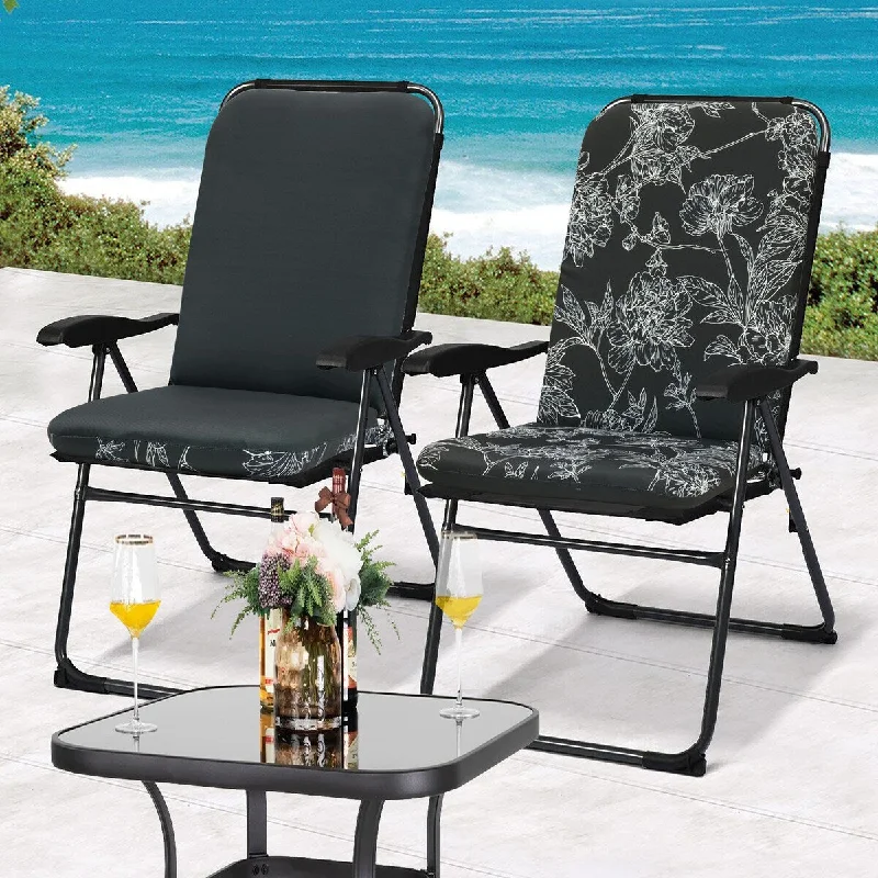 Major Savings Flora Printed High Back Cushion 20" x 45" in Black - 20" x 45"