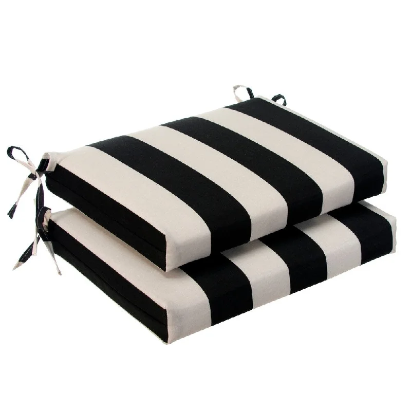 Overstock Glasgow Lux Stripe Oversized Seat Square Cushion (Set of 2) by Havenside Home - 20x20 Overstock Glasgow Lux Stripe Oversized Seat Square Cushion (Set of 2) by Havenside Home - 20x20