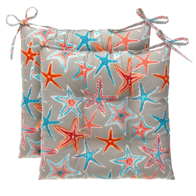 Discount Deals Glasgow Starfish Reversible Oversized Tufted Square Chair Cushion (Set of 2) by Havenside Home Discount Deals Glasgow Starfish Reversible Oversized Tufted Square Chair Cushion (Set of 2) by Havenside Home