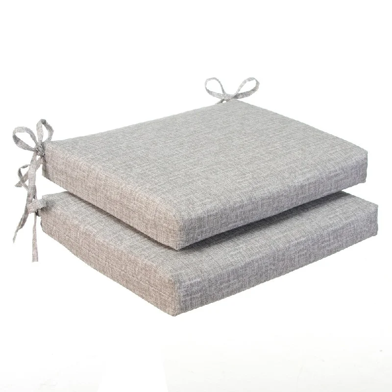 Exclusive Access Glasgow Storm Grey Seat Square Cushion (Set of 2) by Havenside Home - 18.5X16 Exclusive Access Glasgow Storm Grey Seat Square Cushion (Set of 2) by Havenside Home - 18.5X16