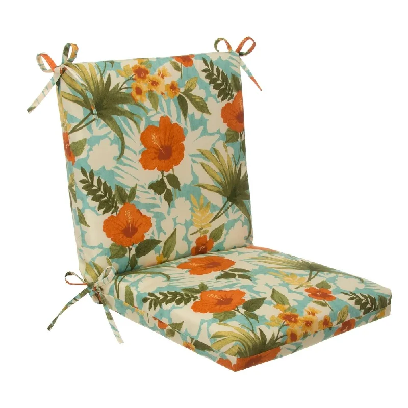 Final Markdown Glasgow Tropical Flowers Square Chair Cushion by Havenside Home