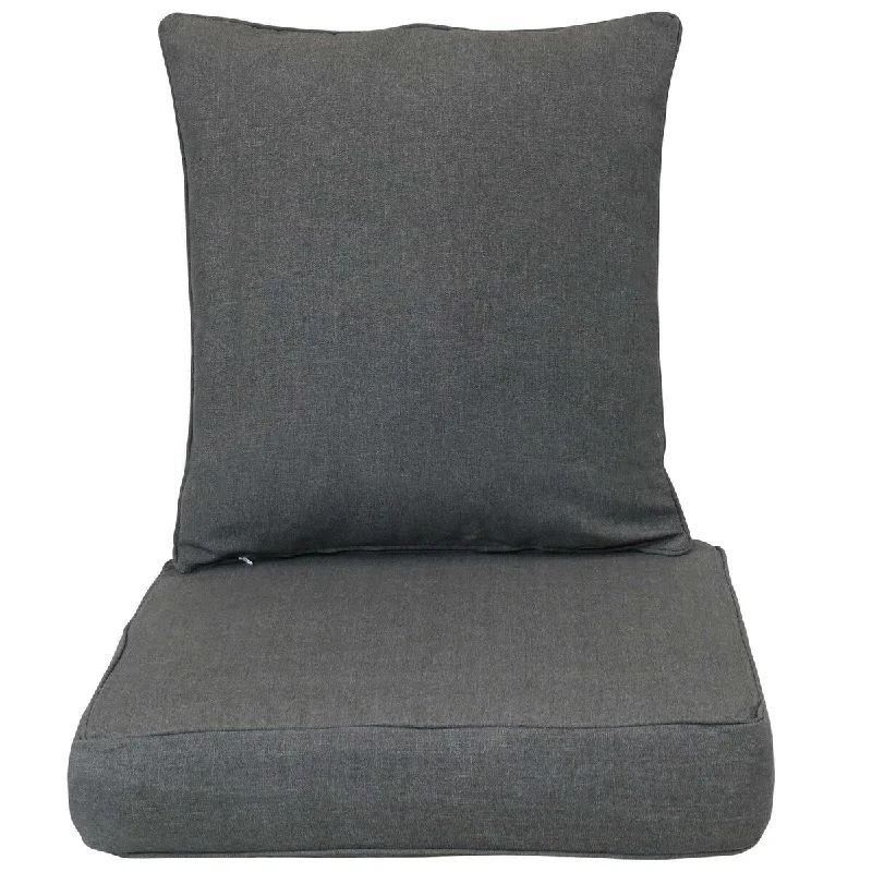 Take Advantage Gray Indoor Outdoor Polyester Back and Seat Cushions