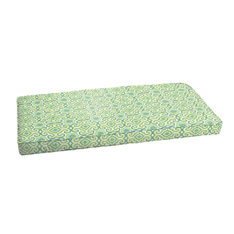 The Best Prices Oliver Lime Green/ Aqua Indoor/ Outdoor Bench Corded Cushion