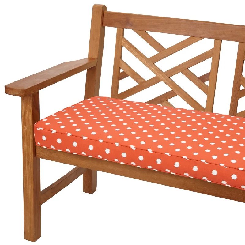 Sale Event Orange Dots 60-inch Indoor/ Outdoor Corded Bench Cushion
