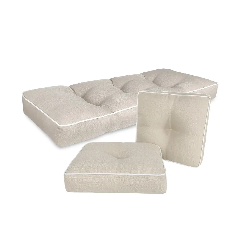 New Arrival Outdoor/ Indoor 3-Piece Wicker Seat and Settee Cushion Set for Patio Furniture